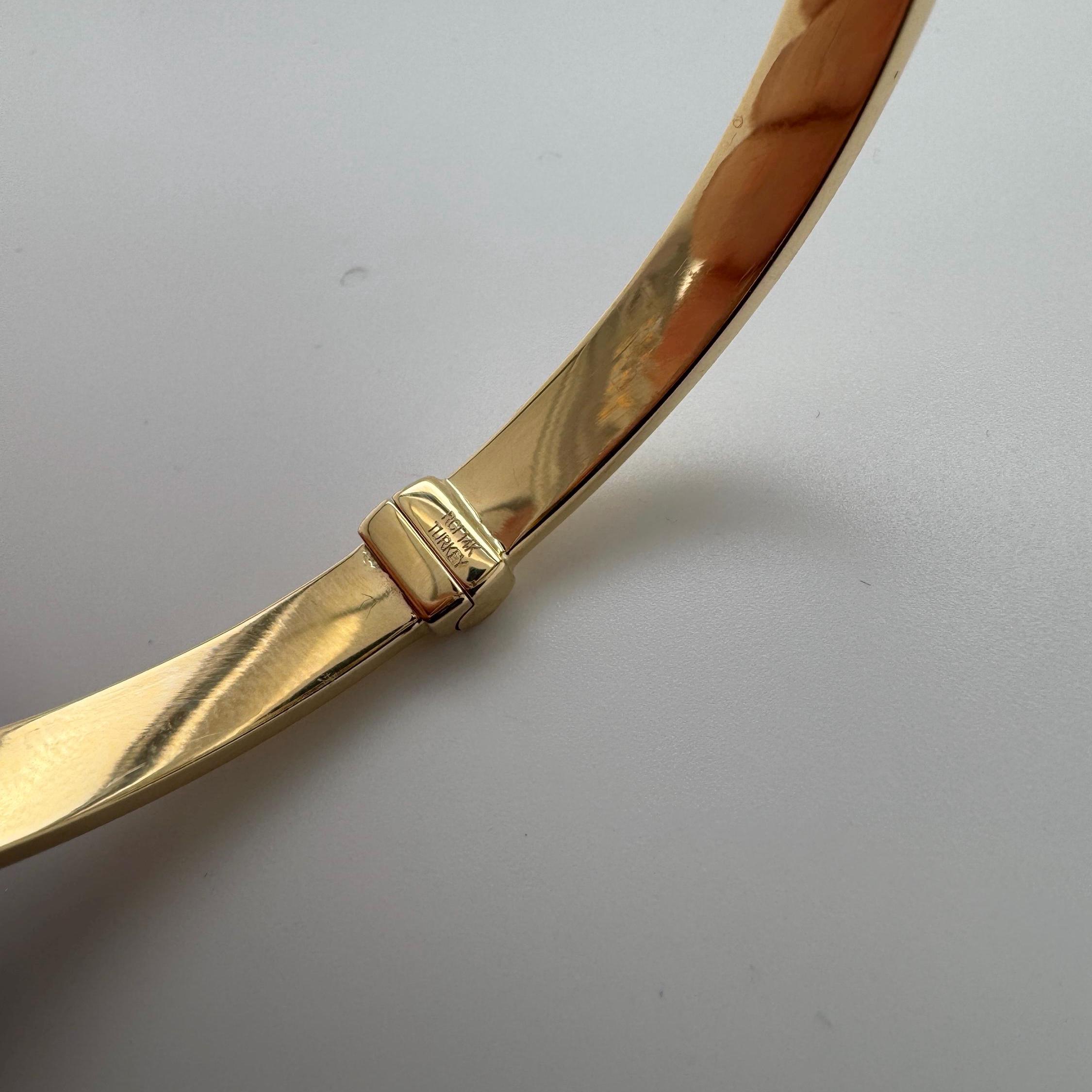 Cavigliera In Oro Giallo 14 Carati – Braccialetto A Barra Attorcigliata, Bestgoldshop - Foto 3