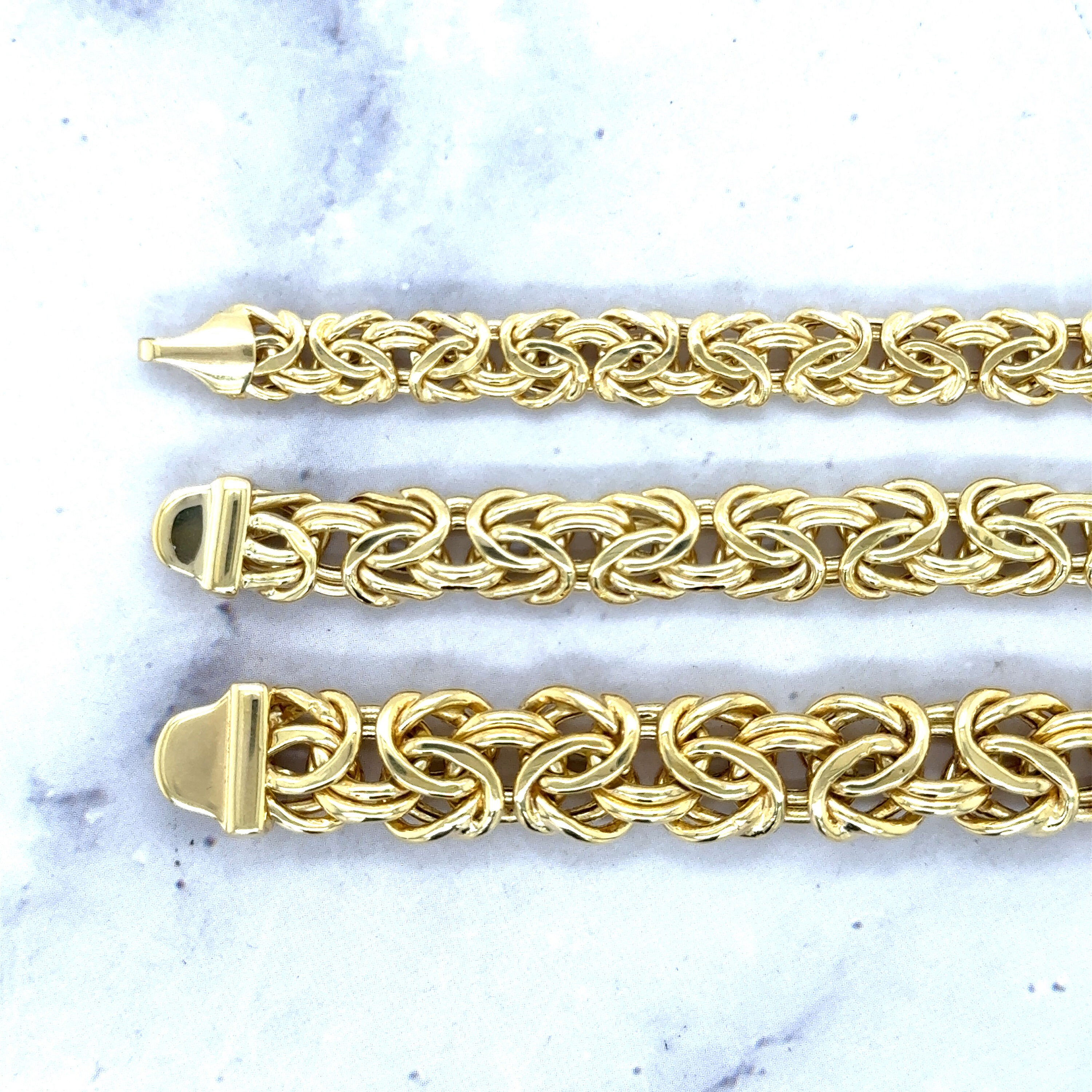 Collana Forsantina in oro 14 carati: catena a maglie ovali da 1,3 mm a