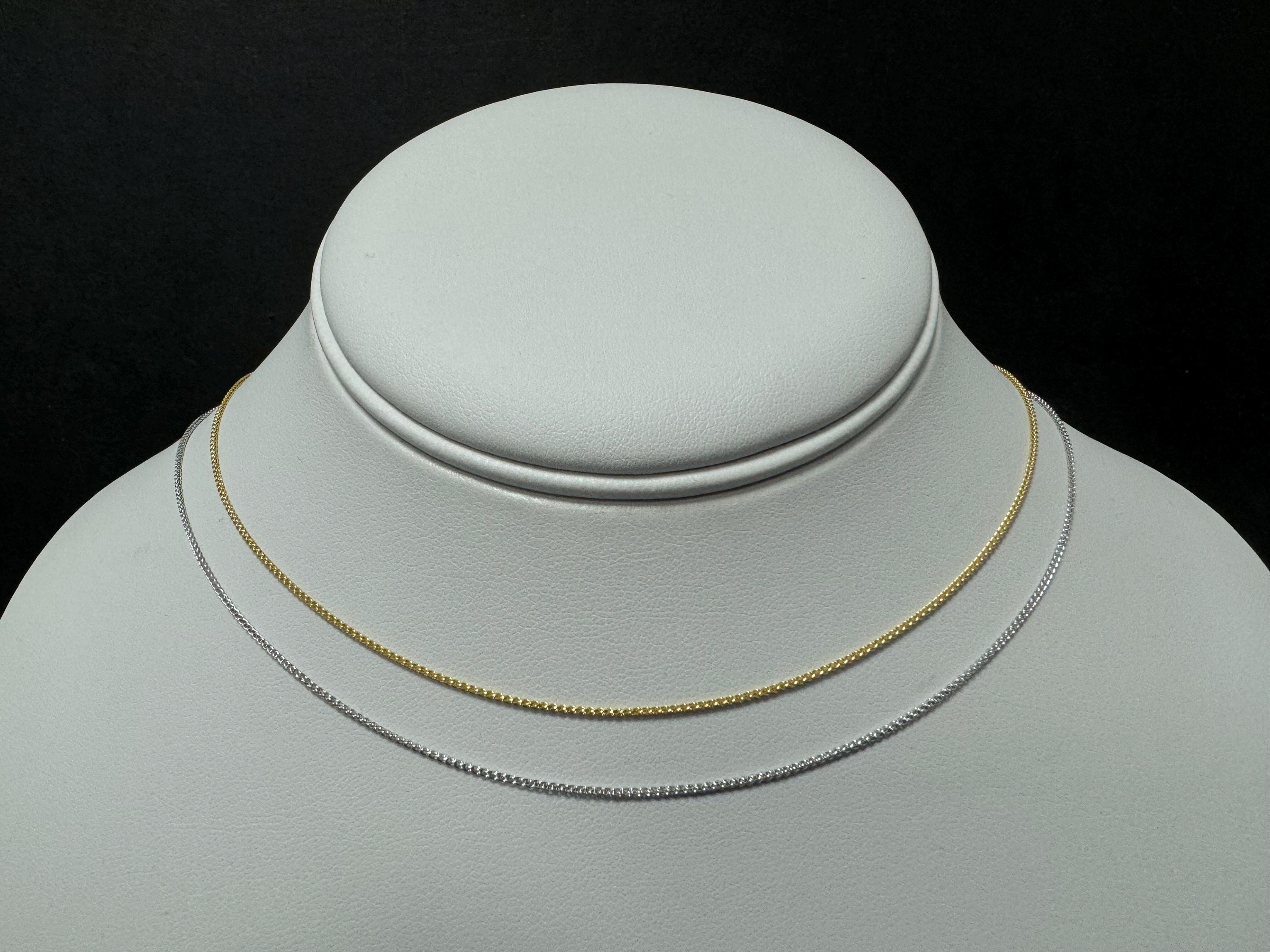 Catena Rock In Oro Giallo 14K Regolabile A Spirale Con Glitter 1,5Mm Fino A 22