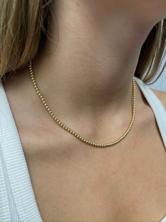 Adjustable 14k yellow gold chain hot sale