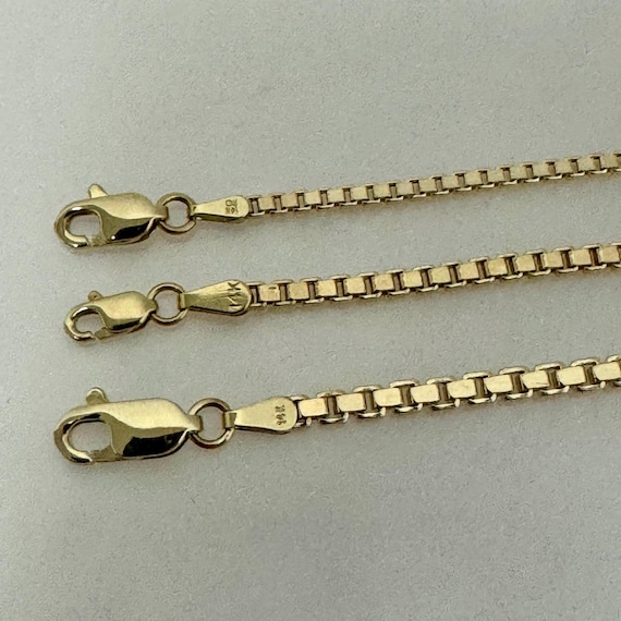 14K Yellow Gold Lite Box Chain, 18