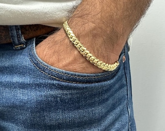 Bracciali Bracciale Fune Vuota In Oro 18 Carati Lunghezza: 20 Cm Filo O