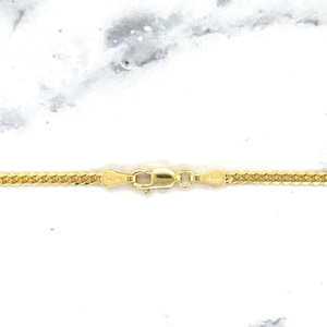 Solid 18k Yellow Gold 2.2mm Curb Chain Necklace, 16"-24" Real Gold, Unisex