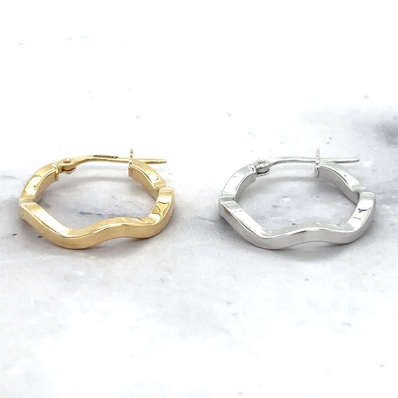 Orecchini A Cerchio Intrecciati Placcati Oro 14K – Leggeri E Di Tendenza Per Donne Moderne