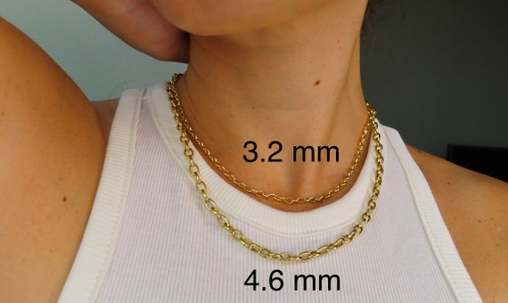 24 inch Oversized Rolo Chain in 14K Yellow Gold