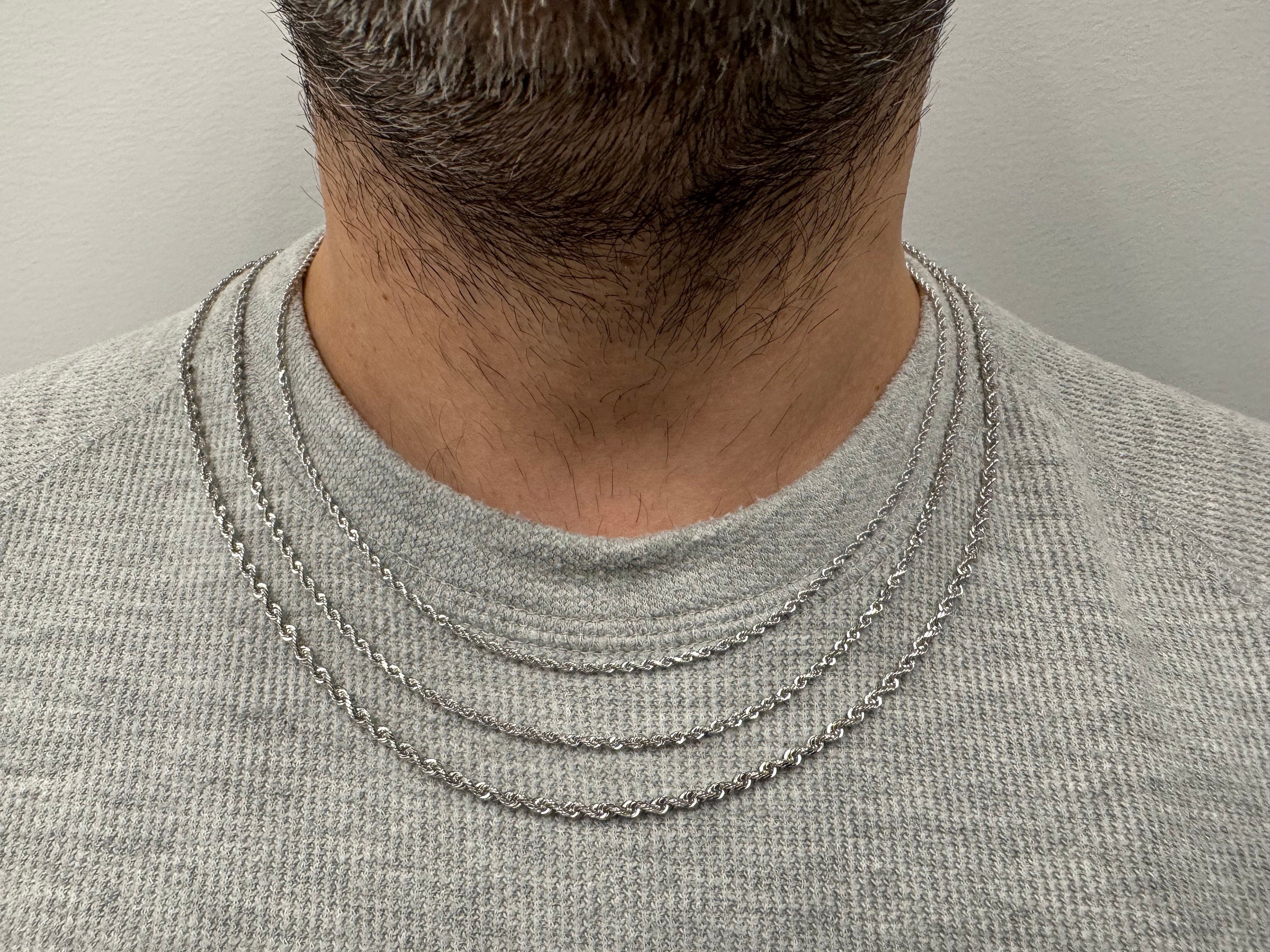 1.3MM SOLID 14K ROSE GOLD DIAMOND CUT SINGAPORE CHAIN