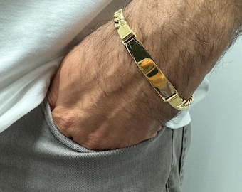 Iced Out Pendent Bracciale A Catena Cubana Miami In Oro Placcato 14k, Maglia Spessa 5mm O 12mm, Lunghezze Da 8 A 30 Pollici Catena Cubana Placcata Oro 14k - Foto 8