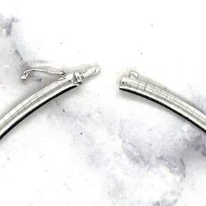 14k White Gold Chain in a Classic Omega Design (4.00 mm) main image 1