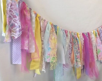 Spring wedding garland, birthday party decor, Easter banner wall hanging