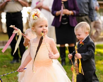 75 Wedding wands, party streamers with bell choice