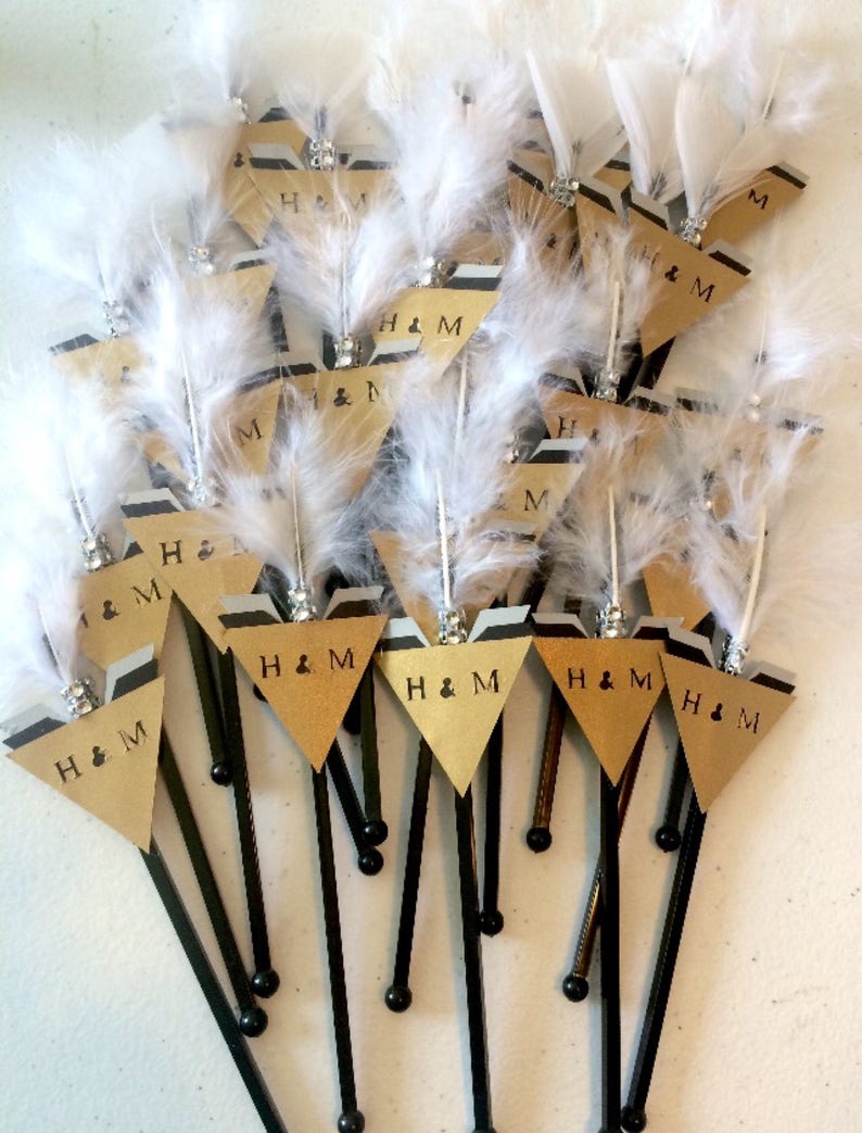 150 Bling cocktail stirrers, personalized option wedding swizzle sticks image 6