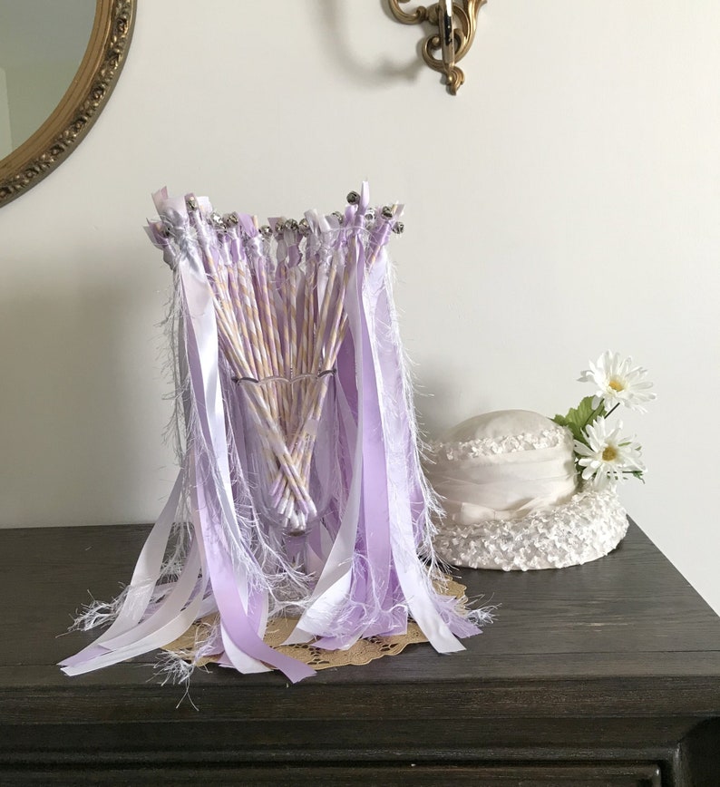 75 Ribbon wedding wands image 1