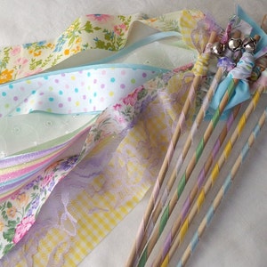 12 Spring fairy wands, birthday party favors, flower girl bouquet alternative image 1