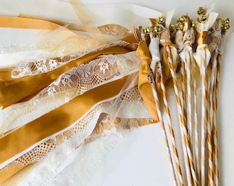 25 Wedding send off wands with bells