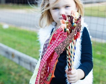 Wedding toss alternative, 100 ribbon wands with bells