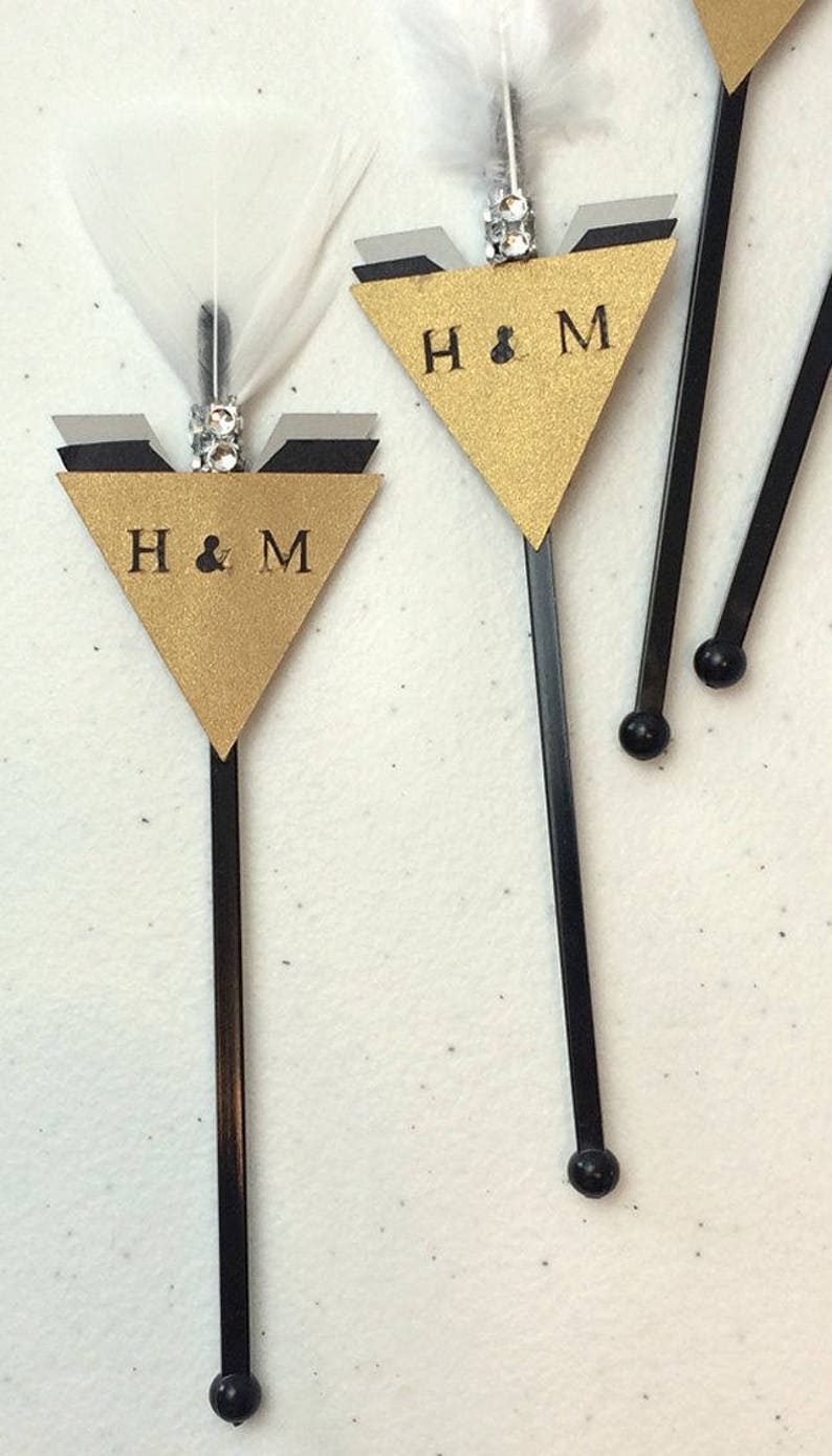 25 Personalized cocktail stirrers bling birthday or Etsy