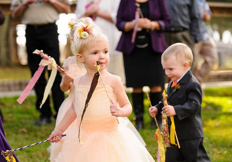 75 Wedding wands, party streamers with bell choice image 1