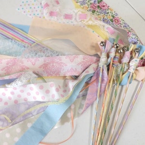 12 Spring fairy wands, birthday party favors, flower girl bouquet alternative image 4