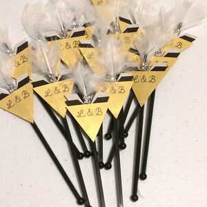 150 Bling cocktail stirrers, personalized option wedding swizzle sticks image 4