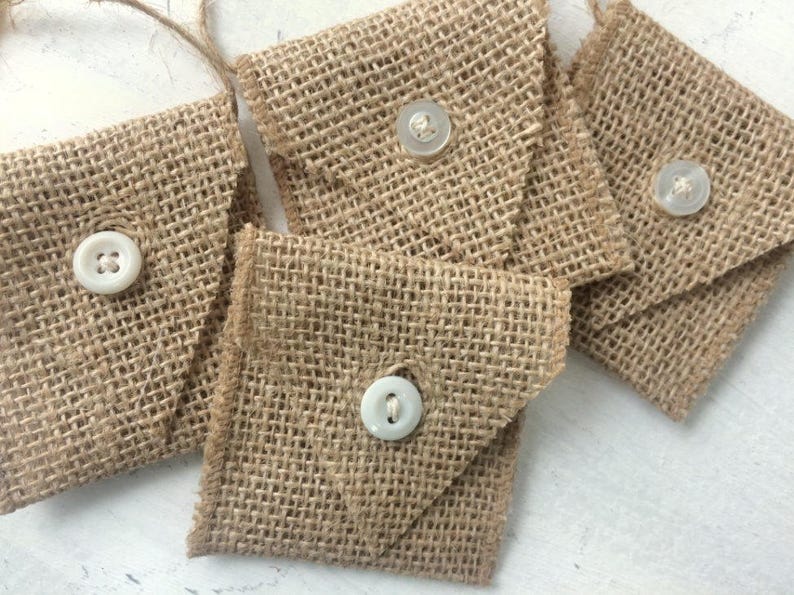 100 Burlap Wedding Favor Envelopes Rustic Coin Money Jewelry Etsy