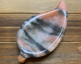 Red Zebra Jasper Bowl Crystal Gemstone Dish Healing Altar Reiki Gem Ritual Witchcraft Pagan Occult Home Decor A8