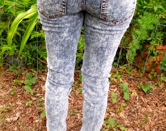 Tribal Acid Wash Skinny Jeans Peru Festival Gypsy Nomad