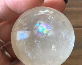 Optical Calcite Sphere Crystal Gemstone Gazing Spiritual  Witchcraft Altar  Healing Grounding Clearing Crown Chakra Meditate A15