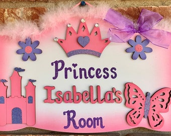 Princess Sign Personalized Girls Room Sign Princess Room Nursery Sign