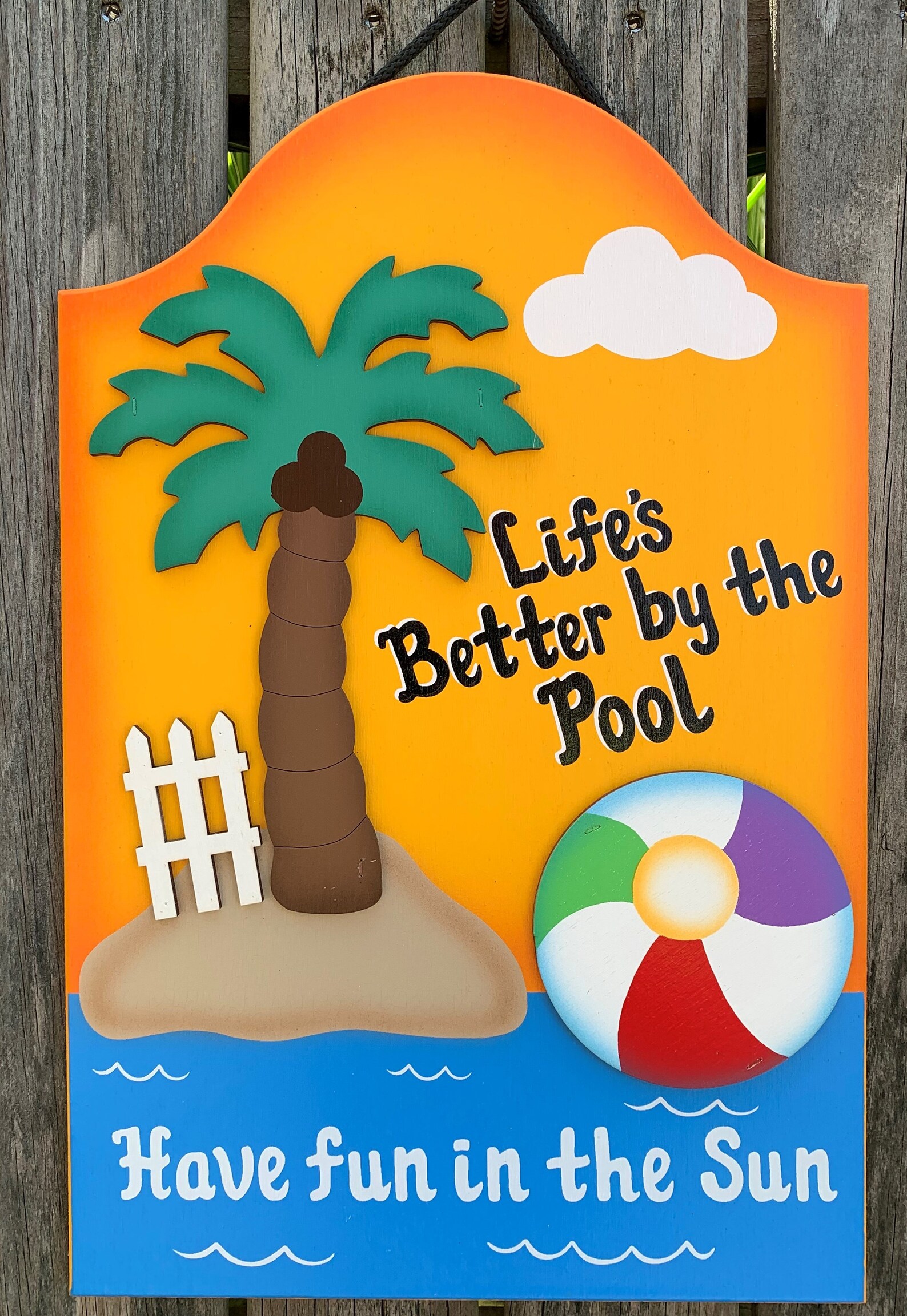 PERSONALIZED Outdoor Pool Sign Life's Better By the Pool Etsy