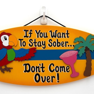 Tiki Bar Surfboard Wooden Painted Tiki Bar Sign
