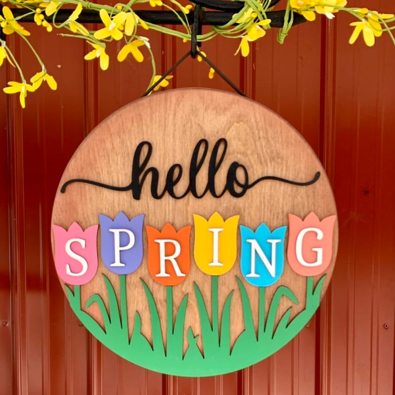 Spring Welcome Sign Svg - Etsy