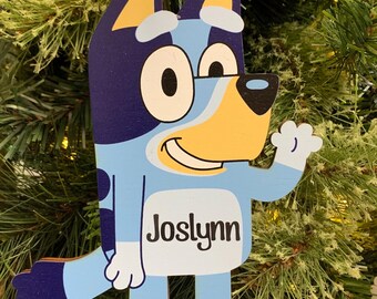 Bingo or Bluey personalized ornament