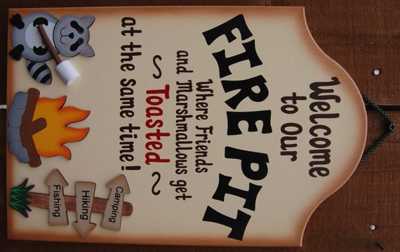 Funny Fire Pit Camping Sign Where Friends And Marshmallows Etsy