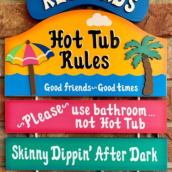 Hot Tub Signs Etsy
