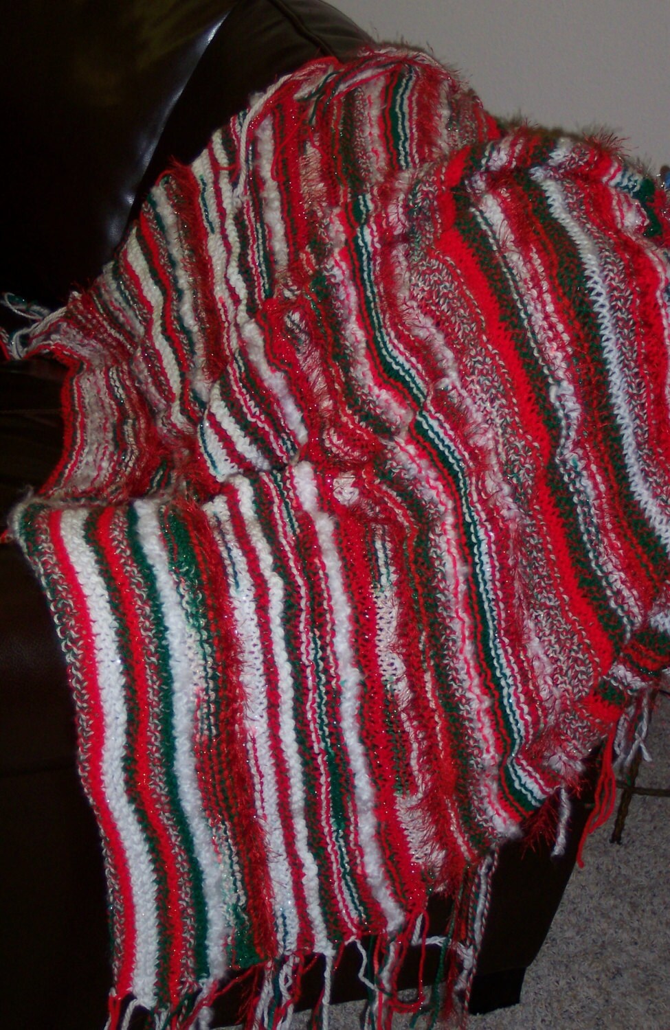 Soft Textured Christmas Afghan / Throw Knit or Crochet Pattern Etsy