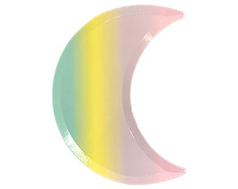 Rainbow Crescent Moon Plate