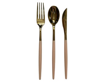 Blush Cutlery Utensils (Set of 24)