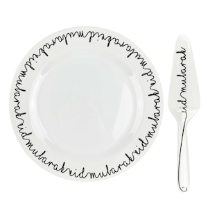 Melamine taartbord en mes voor Eid