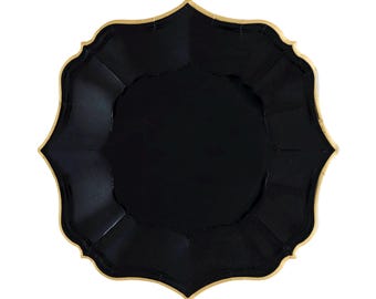 Platos de postre negros