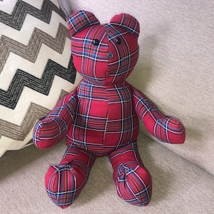 Memory bear fast turnaround, memory bear from clothing,memory bear from shirt,  memorial bear, memory teddy bear, in memory bear,tshirt bear