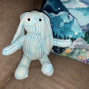 Memory bunny/memory rabbit/in memory bunny/memory bear/memory animals/memory bear from clothes/memory bear from shirt/tshirt bear/memorial