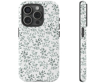 Aquarel bladeren botanische stoere Case IPhone 15 14 13 Samsung S24 S23 S22 S21 S10 S20 Google Pixel Floral botanische bloemen Boho patroon