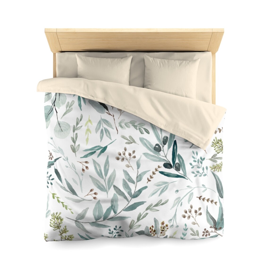 Botanical Bedding Duvet Cover Queen Twin Floral Pattern Etsy