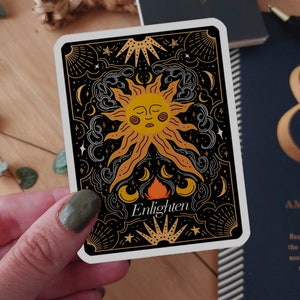 Verlicht vinylsticker Sun Tarot inspiratie