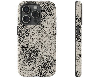 Dierenprint grijs zwart stoere hoesjes IPhone 15 14 13 Samsung S24 S23 S22 S21 S10 S20 S9 Google Pixel Klassieke print Eenvoudig minimalistisch patroon