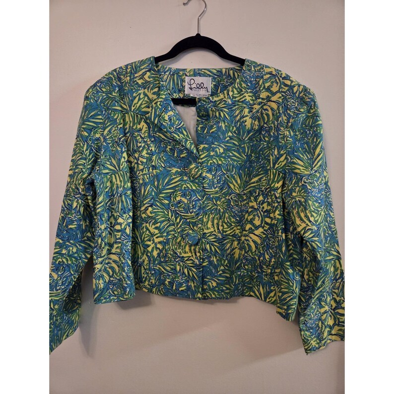 Vintage Lilly Pulitzer cropped jacket-size 14 image 2