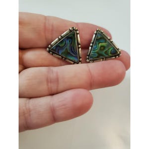 Vintage (1980&#39;s) Abalone sterling earrings