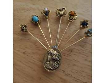 Vintage 1980's Pin with different stick pins