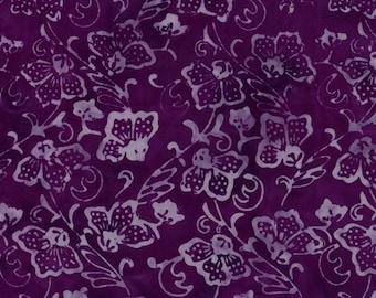 Coastal Chic - MAS B25 026 Dark Purple - Maywood Studio Floral Batik - Tone on Tone - Priced by the half yard