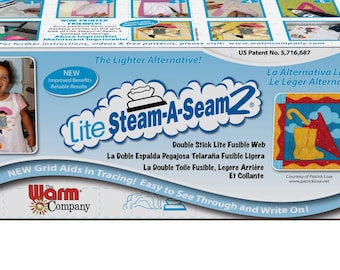 Lite Steam A Seam 2 Warm Company double stick fusible web. - Priced by the yard - 18-Inch wide - 5418 White - Applique